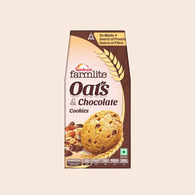 Oats & Chocolate Cookies By Sunfeast Farmlite