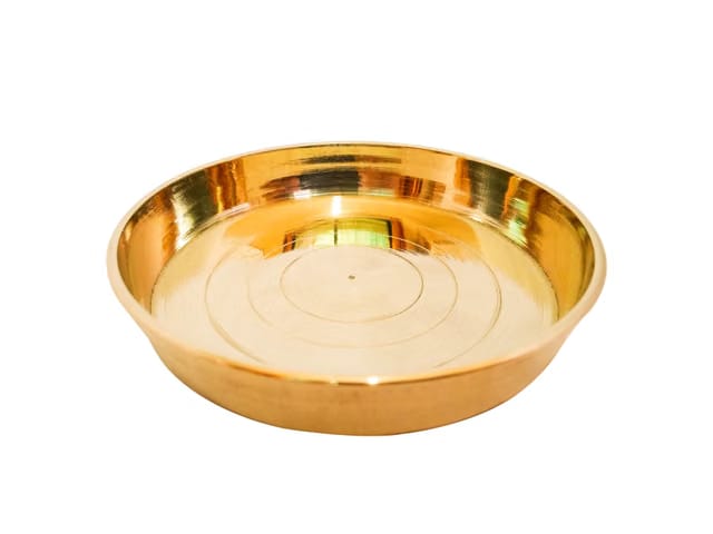 Bhog/Prasad, Prasadam Brass Plate (Size 3 inch), Katori, Bowl, Prashad Pital Thali for Pooja, Puja Items
