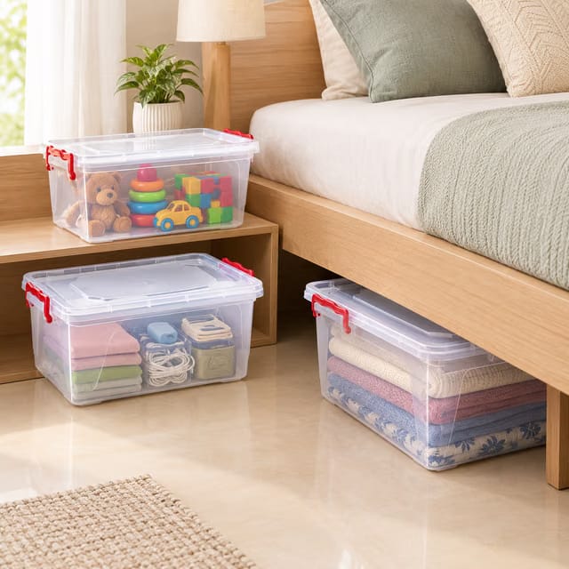 Plastics Multi Box 3 Pcs Set - 5 ltr, 10 Ltr, 16 Ltr Container