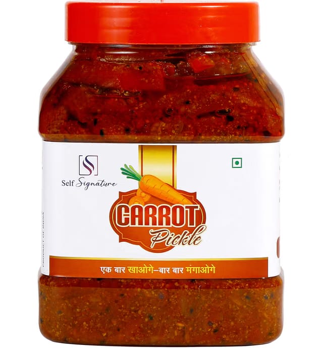 Self Signature Homemade Carrot Pickle,Gajar Ka Achaar, Punjabi Style (Carrot, 1 Kg)
