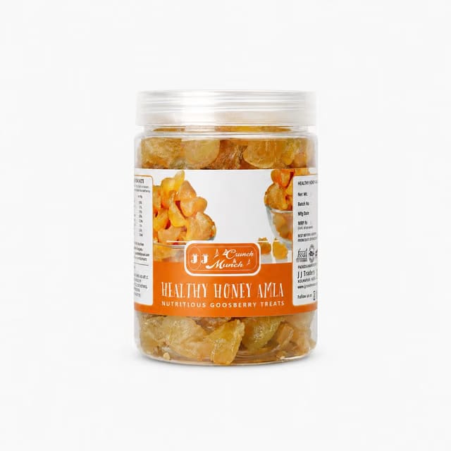 J J crunch N munch Honey Amla Candy Purely Honey Processed Sugar-free Dry Amla Candy Best For Eyes