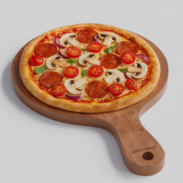 Premium Wooden Platter Round Cutting Board Serving Board Chopping Board - Small