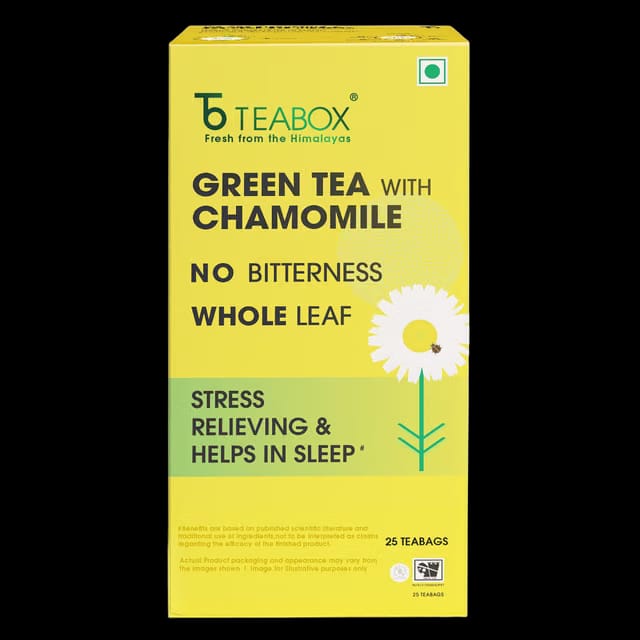 Teabox Chamomile Green Tea – Fresh and Floral Calm Tea Bags