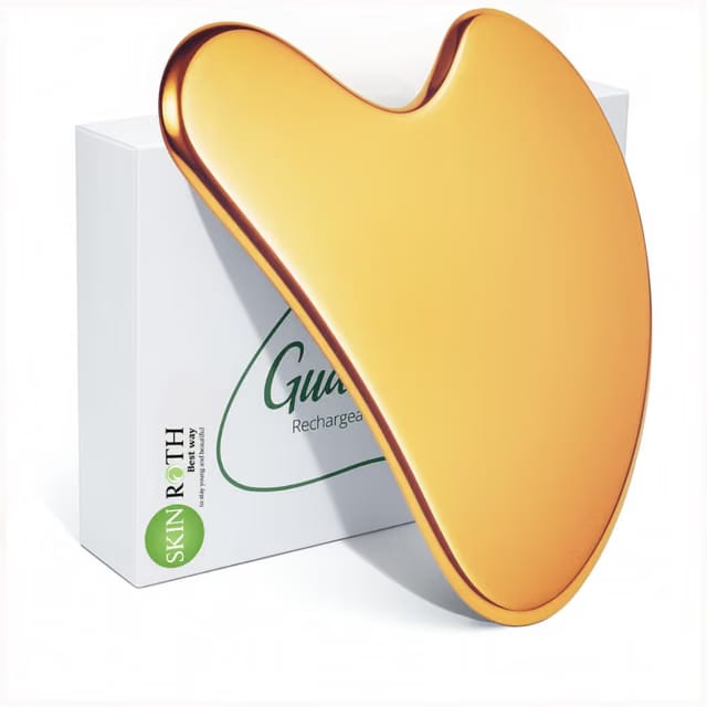 Kansa Metal Gua Sha Tool – Pure Copper Face Massager for Skin Tightening, Wrinkle Reduction