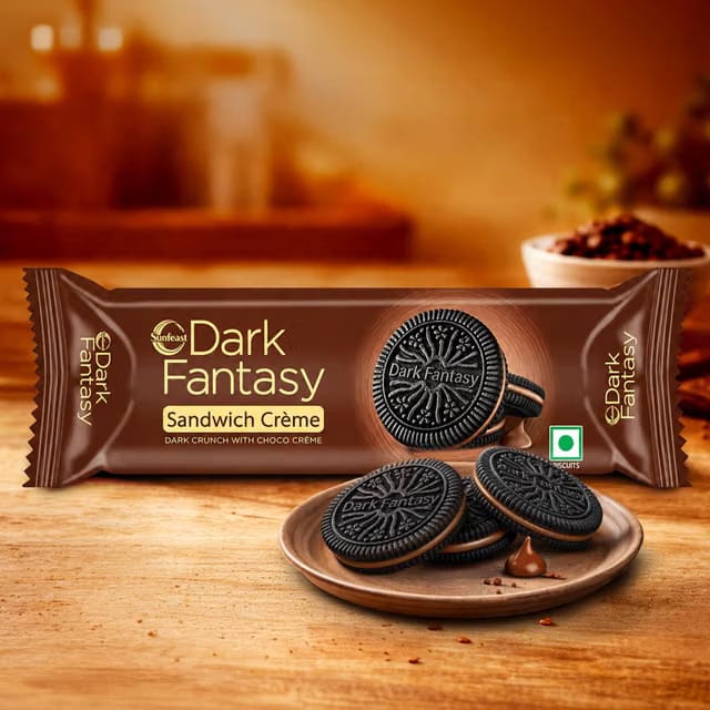 Sunfeast Dark Fantasy Chocolate Sandwich Cream Biscuits