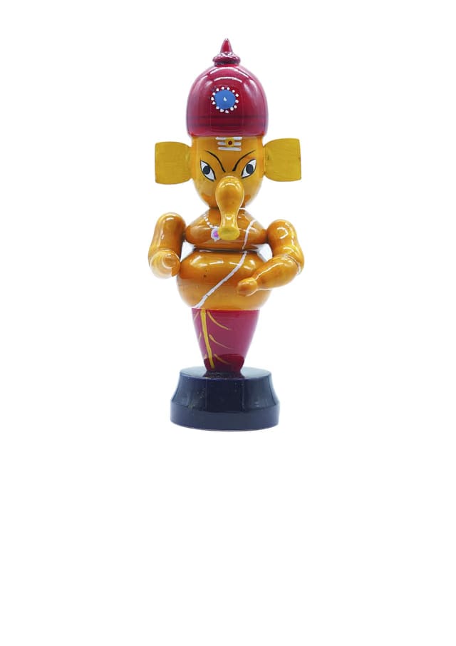 Andhra Hand Crafts Kondapalli Wooden Ganesh Handmade Toys for Home Interior Decoration Handcrafted eco Friendly Kids
