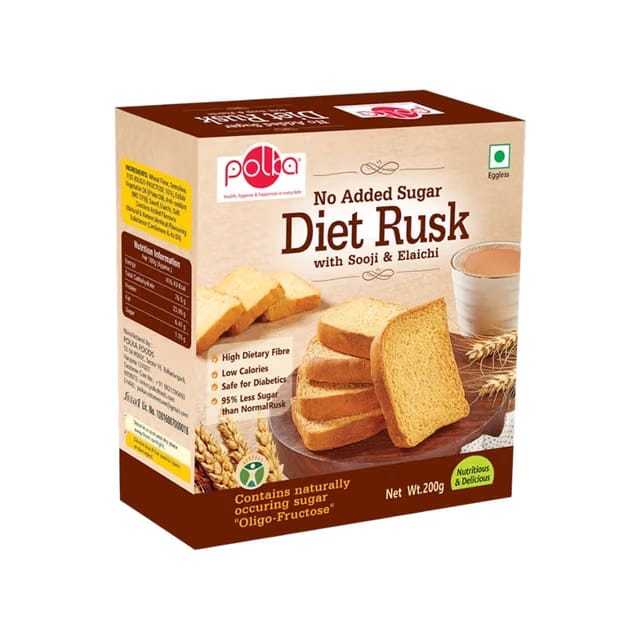 Polka Sooji & Elaichi Diet Rusk