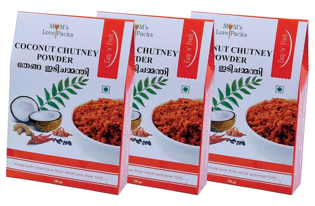 Mom's Love Packs Vegetarian Roasted Coconut Chutney Powder 100gm -