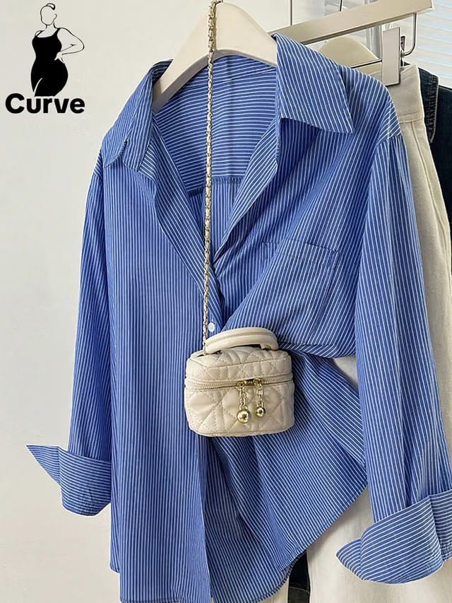 Women's Plus Size Placket Blouse