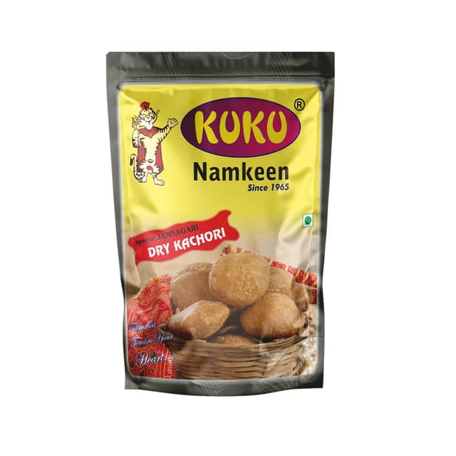 KUKU NAMKEEN Jamnagari Dry Chapti Kachori 500g - Traditional Indian Crispy & Savory Snack
