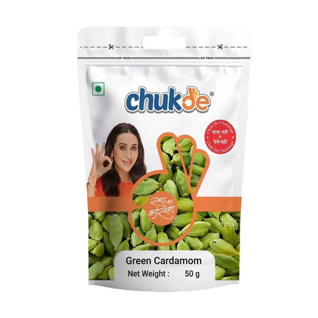 Chukde Green Cardamom Whole (Sabut Hari Choti Elaichi)