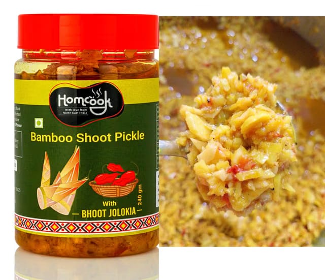 Khorisa Bamboo Shoot Bhut Jolokia King Chilli Pickle from Northeast