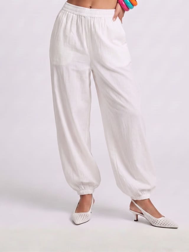 Lehri White Balloon Pants
