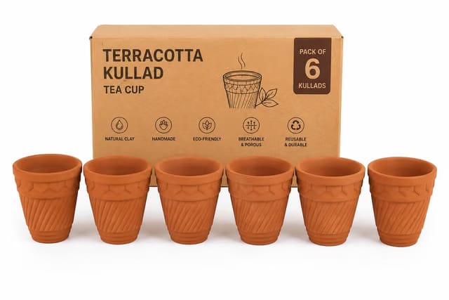 Clay Kul lad, Traditional Indian Desi Chai |Tea Cup/Glass|Handcrafted Brown Kulhad|Kullad Tea Cups (Brown)|Tea Kullad