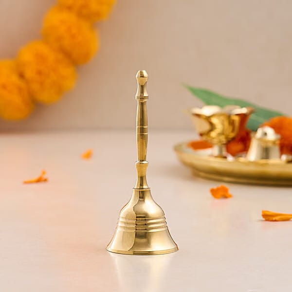 BrassTemple Bell/ Pooja Ghanti, 1 pc