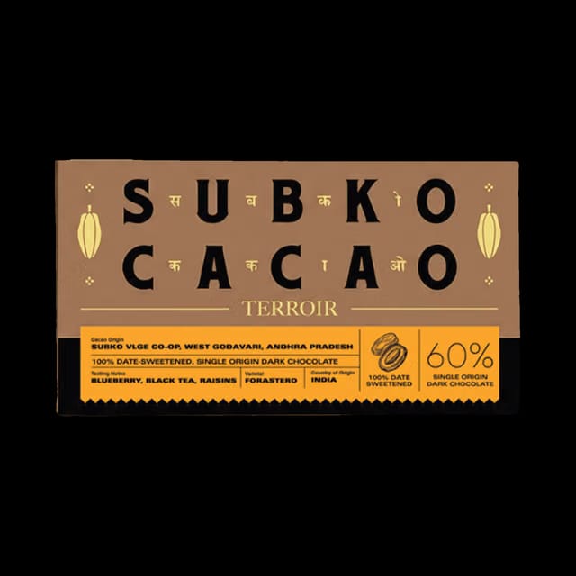 Subko Cacao Terroir 60% Dark Chocolate