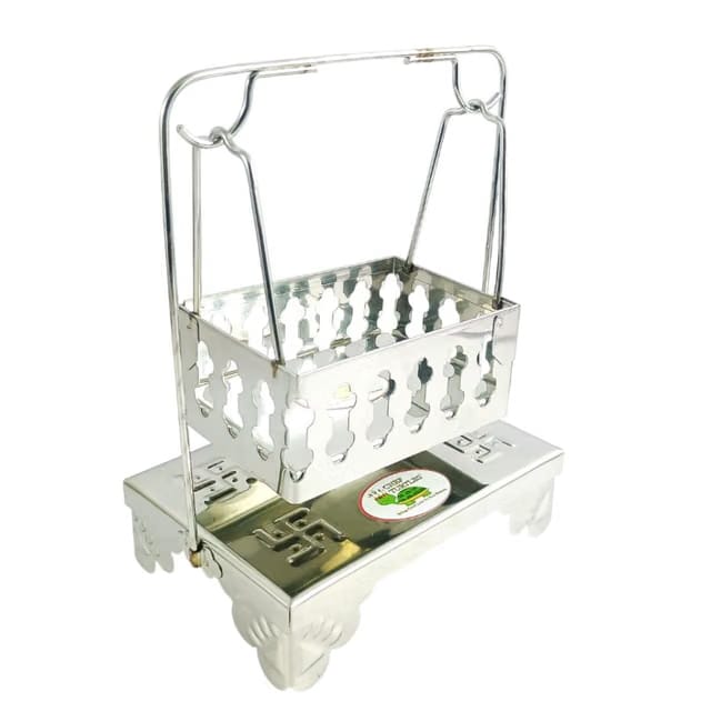 Stainless Steel Metal Swing Laddu Gopal Jhula, Krishna Hindola Palana