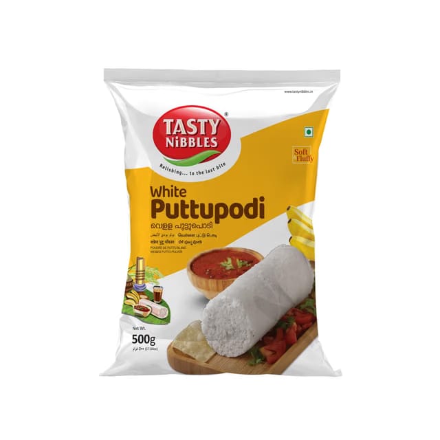 Tasty Nibbles White Puttupodi|Healthy Breakfast|Steam Made Puttu Podi|[Pack of 1]