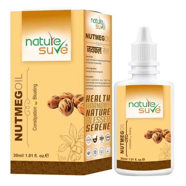 Nature Sure Nutmeg Jaiphal Oil for Bloating & Constipation in Men & Women - 1 Pack