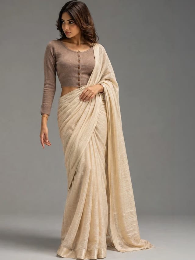 DIVINE Solid Saree Blouse