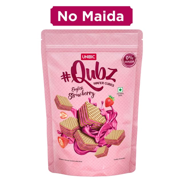 UNIBIC Wafer Strawberry Qubz