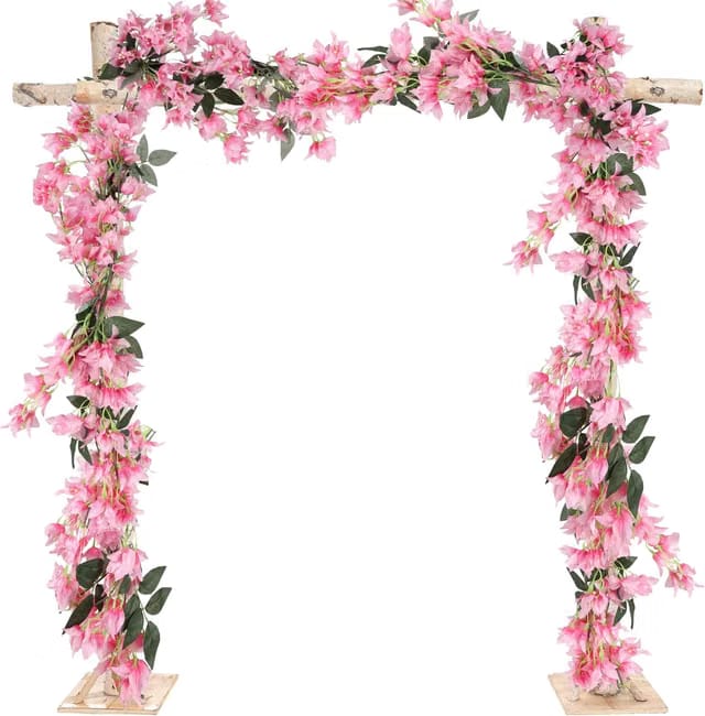 Nutts Artificial Bougainvillea Silk Vines Creepers Hanging Flower Garland for Wedding & Home Decoration, Flower Garland