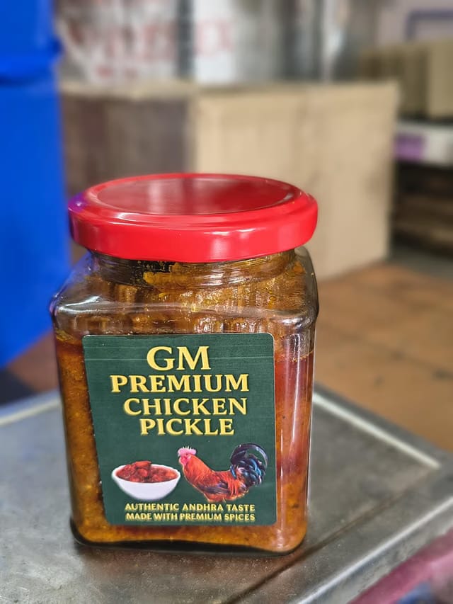 GM-Gongura Chicken Pickle 250g– Authentic Andhra Style Non-Veg Pickle