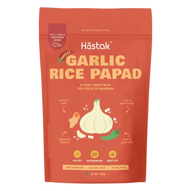 Hastak Chilli Garlic Rice Papad Ready to Fry |Khichiya
