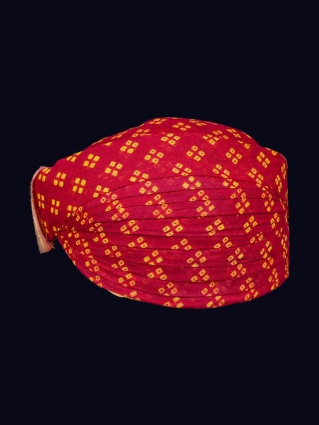 Bandhani Printed Pure Cotton Pagri & Safa