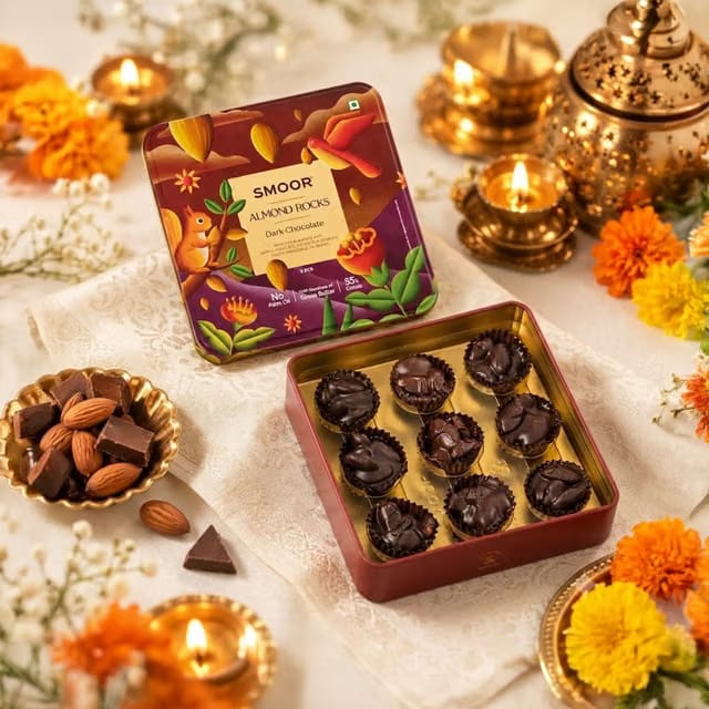 Smoor United Diwali Almond Rocks Chocolate Gift Pack