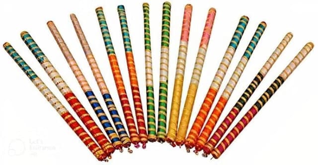 ARYANSH Shoppe Multicolor Dandiya Sticks for Dance