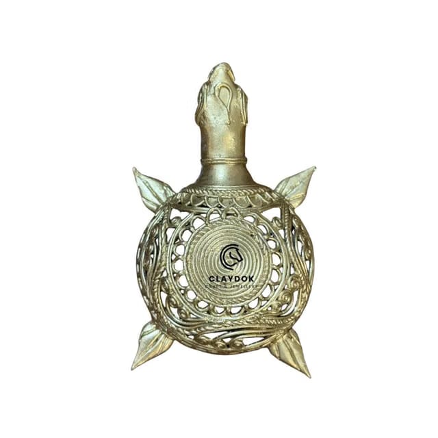 Tortoise Dhokra Handcrafted, Traditional Decorative Showpiece, Brass Metal, Living Room, Home Decor, Gift
