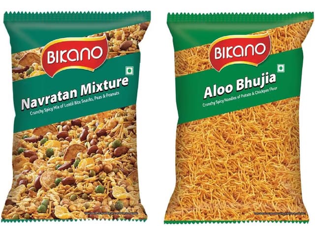 Bikano Navratan Mixture & Aloo Bhujia Namkeen