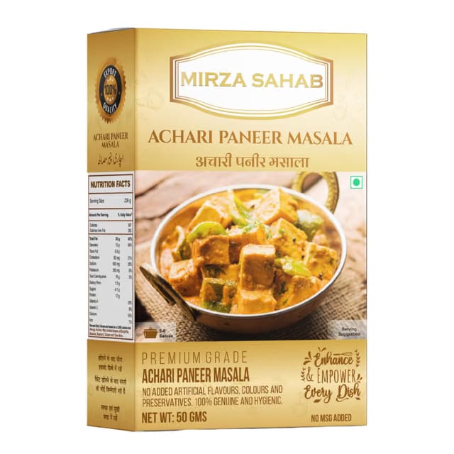 Mirza Sahab Achari Paneer Masala