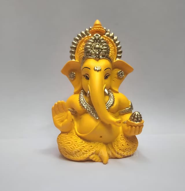 Gold Art India Mango Terracotta Finish Ganesha for Car Dashboard Home Decor Gifting Diwali Birthday Festivals 3.5 x 2