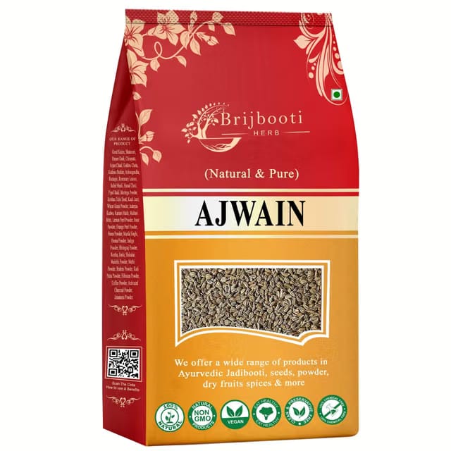 BrijBooti Ajwain Moti - Ajwain Whole - Ajwain - Trachyspermum Ammi - Carom Seed