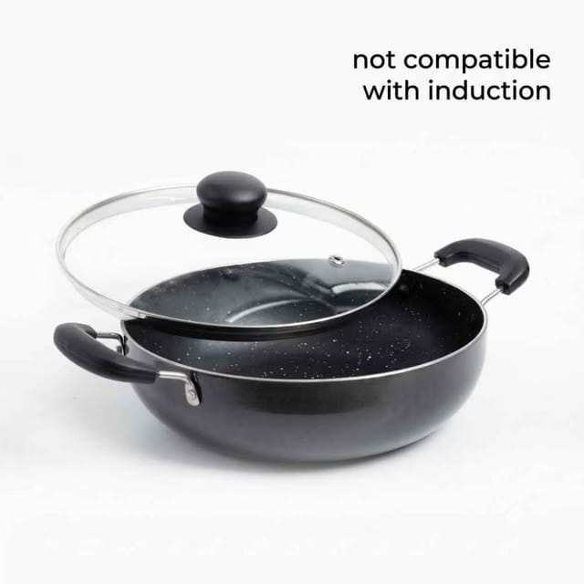 Nonstick Kadai with Glass Lid