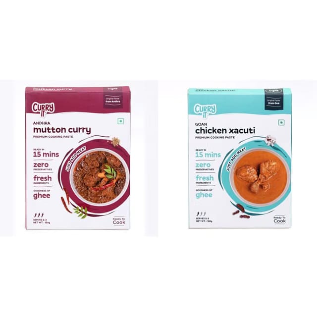 Curryit Andhra Mutton Masala, Goan Chicken Xacuti