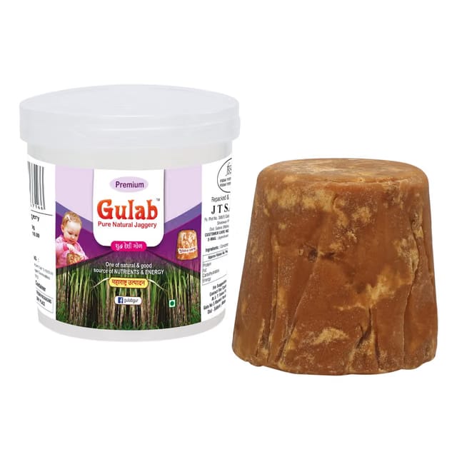 Gulab Kolhapuri Premium Pure Natural Fresh Desi Jaggery Soft Block No Sugar Added Gud