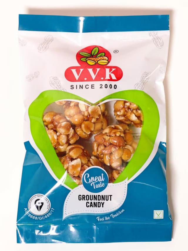 V.V.K.Sweets Kovilpatti Kadalai Urundai (Groundnut Chikki Balls), 480gm,6 Packs