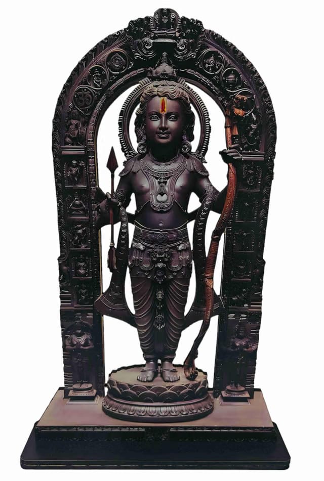 paintings Ram Lalla MDF Cutout of Ram Lalla Statue in Ayodhya Mandir (2D), Idol Home Decor, Divine Gifts