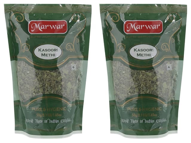Marwar Premium Kasuri Methi, Dry Fenugreek Leaves 100gm (Aromatic Kasoori Methi)
