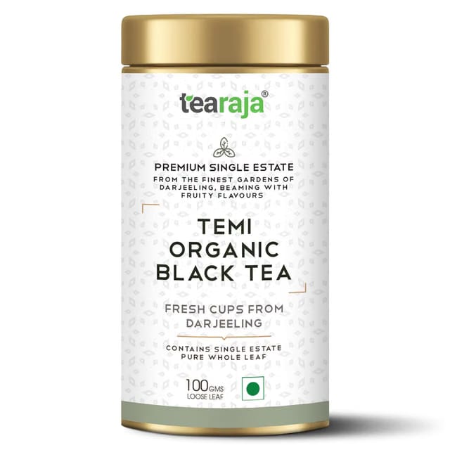 TeaRaja Temi Organic Black Tea 100 GMS (Unblended Tea from Temi Tea Estate)