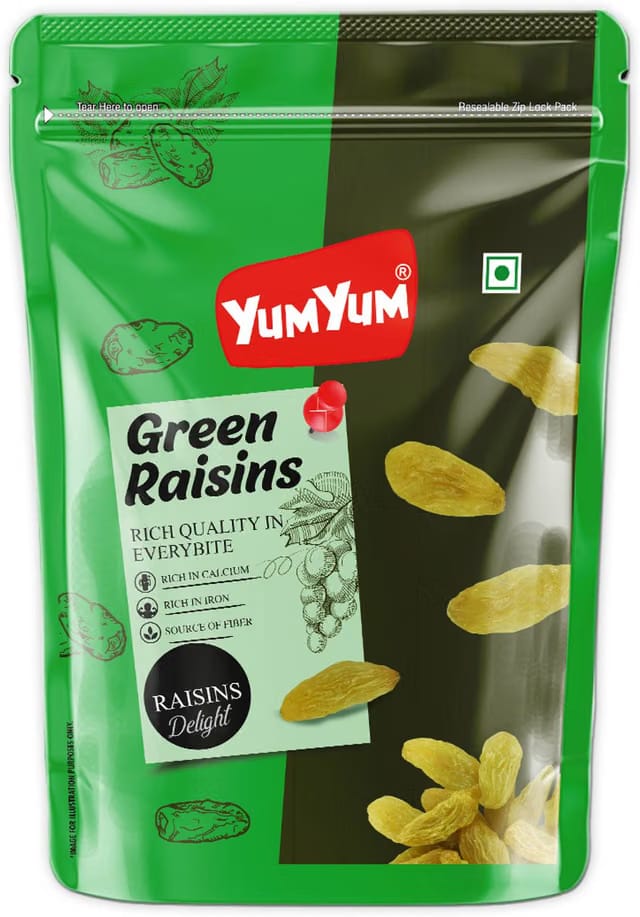 YUM YUM Kishmish Raisins Kismis Dry Fruits for Healthy Snacking Raisins