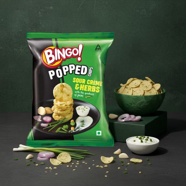 Bingo! Popped Chips Sour Cream & Herbs