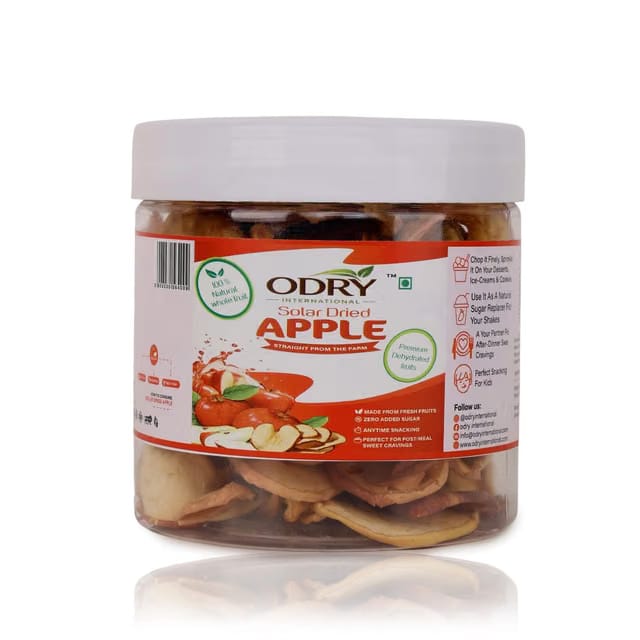 ODRY Solar Dried Apple 100% Natural Whole Fruit Dehydrated Apple Slices No Added Sugar Premium Dried Fruit Snack with