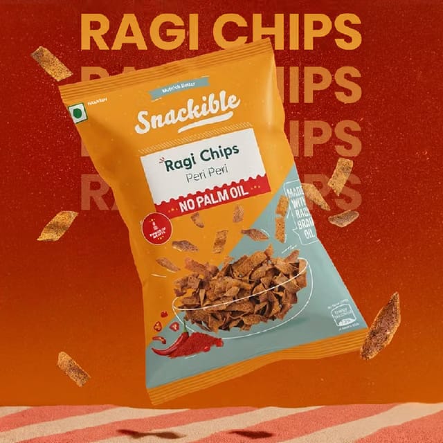 Snackible Peri Peri Ragi Chips - High Fibre