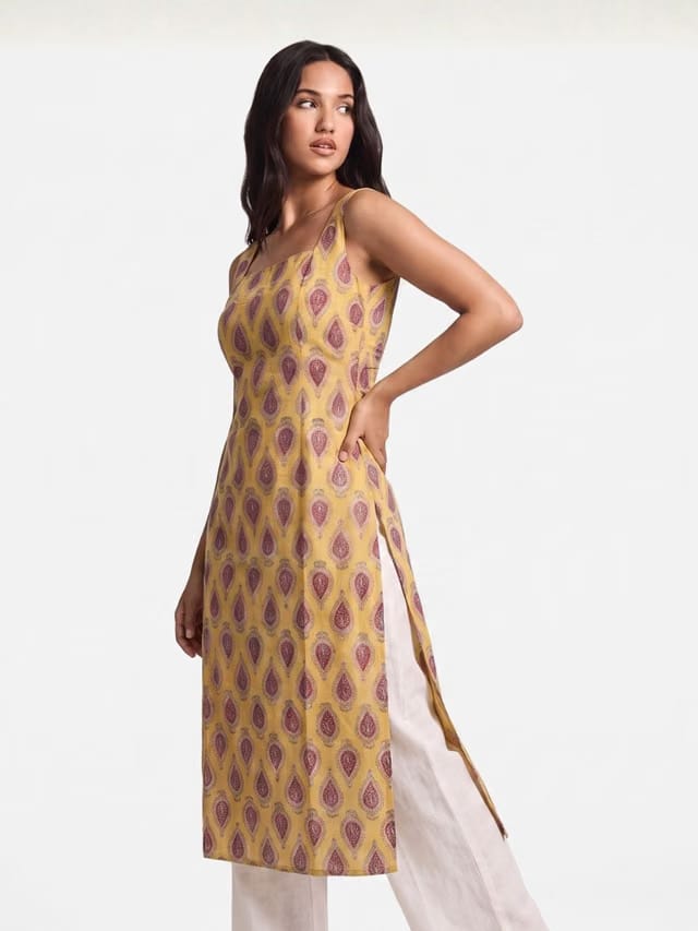 Sayali Deep Back Kurti