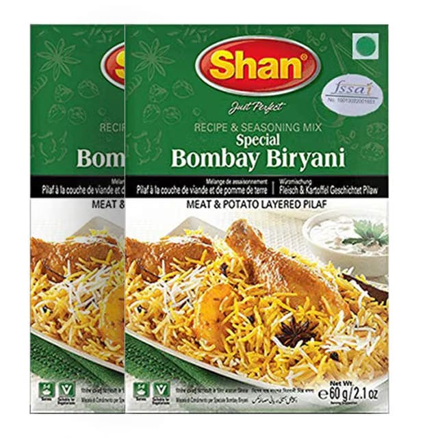 Shan Special Bombay Biryani Masala, 2.12 Oz 60 G, 2 Pack..
