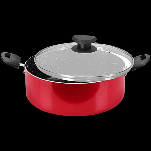 Non Stick Biryani Pot/Handi/Kadai - With Glass Lid, 2.5 mm Thickness
